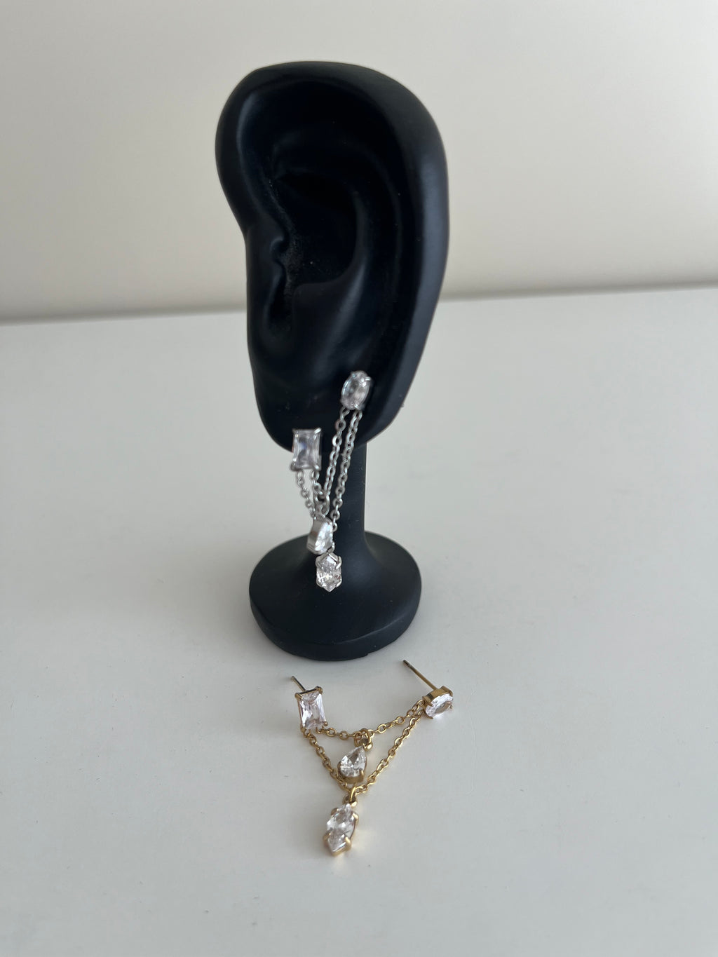Boucles d'oreilles chaine Cristal