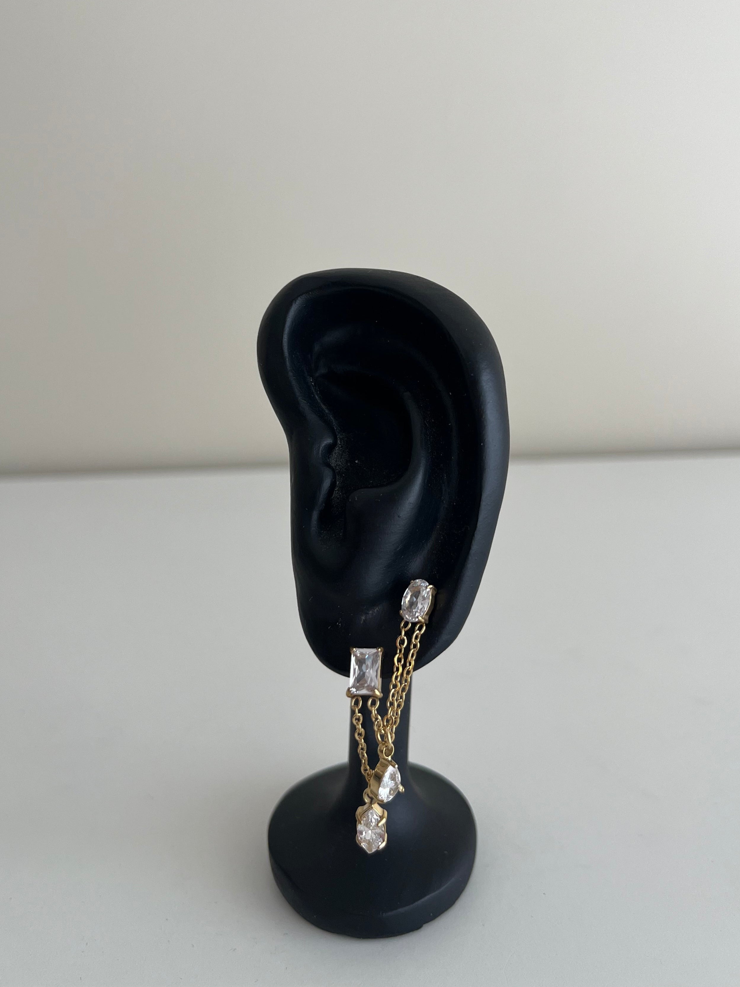Boucles d'oreilles chaine Cristal