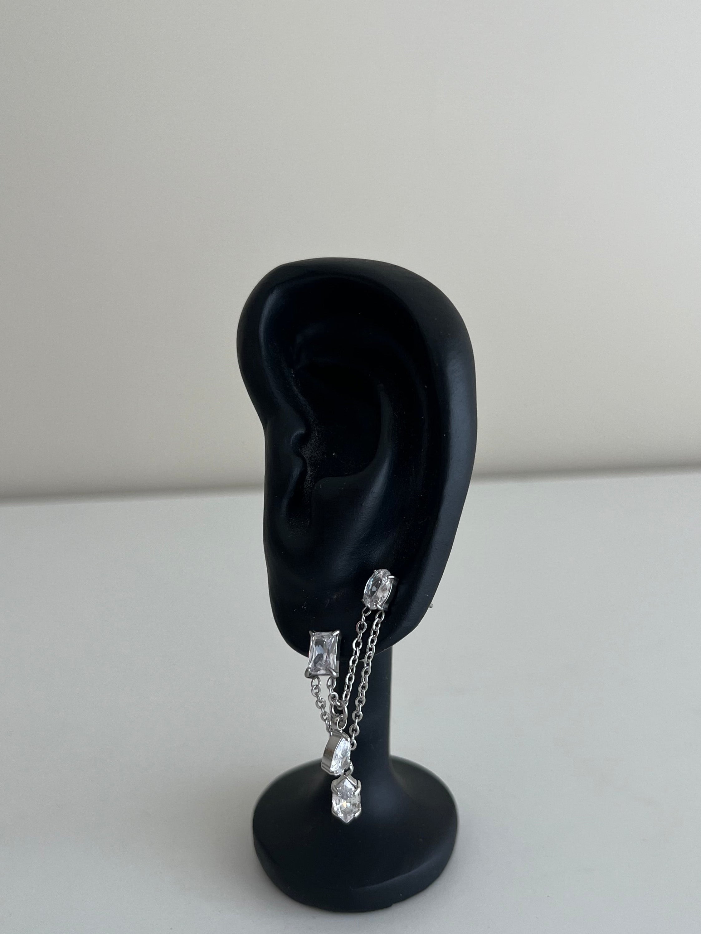 Boucles d'oreilles chaine Cristal